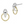 Lovebird door knocker earrings