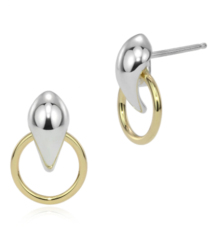 Lovebird door knocker earrings