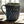 Hand built porcelain cup with folded base (brown)