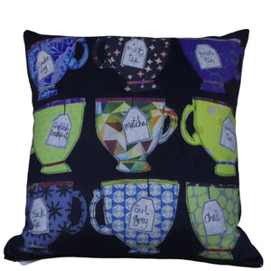 square velvet with teacups - MOFFAT
