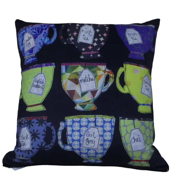 square velvet with teacups - MOFFAT